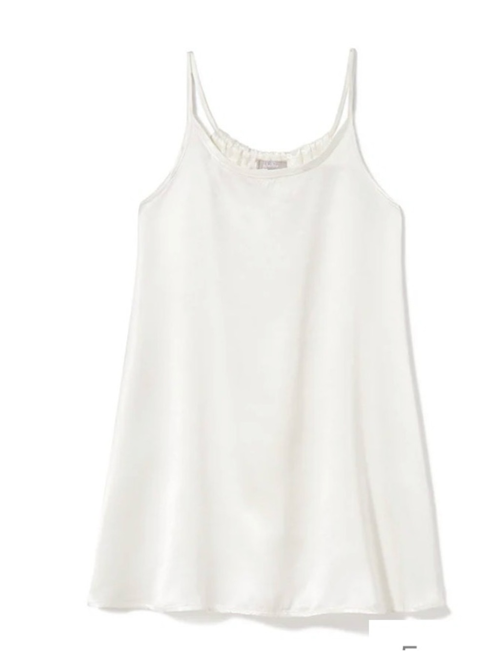 Lightweight Ivory Slip Chemise with Thin Straps